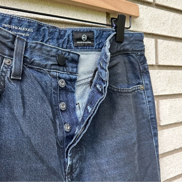 AG Adriano Goldschmied Twisted Alexxis High Rise Vintage Straight Jeans Raw Hem - Picture 6 of 14